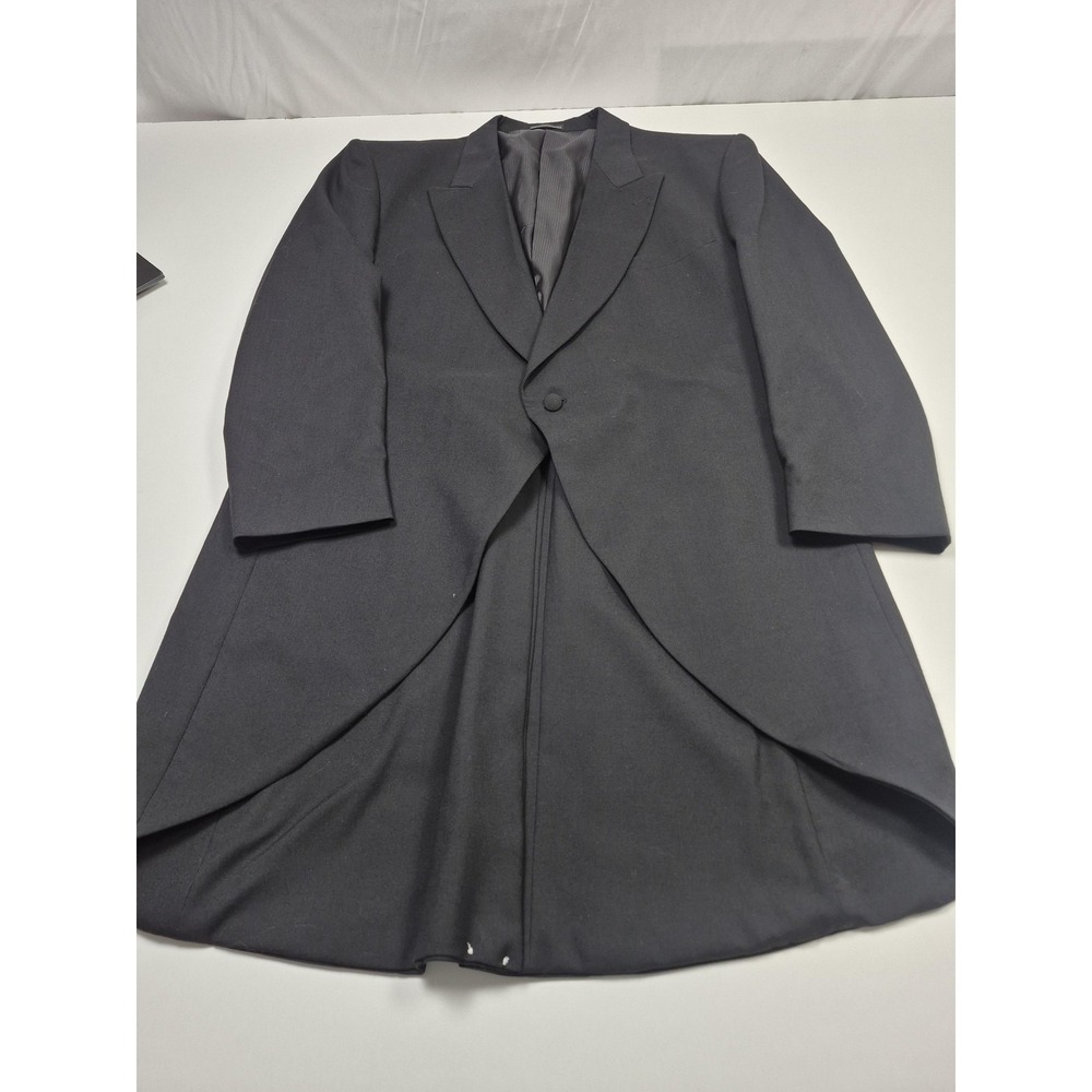 Fumagalli's Suit Jacket Mens 48 Gray 100% Wool Tuxedo Tailcoat Formal Wedding